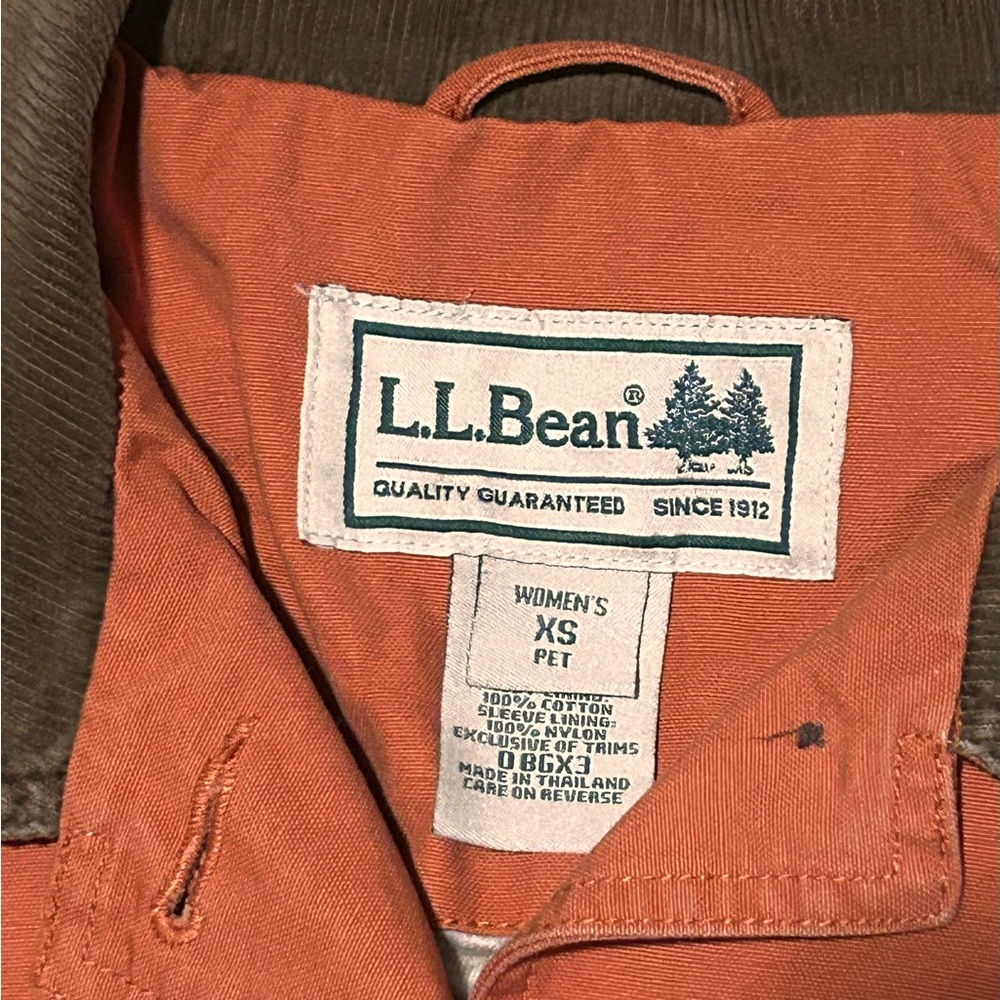 L.L.Bean Vintage Women’s XS Petite Field / Barn Coat – Corduroy‎ Collar - Picture 8 of 16